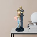 Ver imagem 3 de Estatueta Decorativa Família com Filho Gesso Colorida
