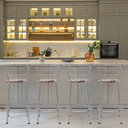 Ver imagem 6 de Kit 4 Banquetas para Balcão Flórida Prata 60cm Cozinha Gourmet Bistrô Bancada Piscina Área de Lazer