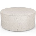 Ver imagem 1 de Puff Redondo Orgânico para Living 90cm Lola W01 Linho Cru - Lyam Decor
