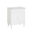 Ver imagem 2 de Balcão Armário Organizador Microondas Simples Cozinha Branco