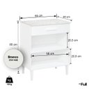 Ver imagem 4 de Balcão Armário Organizador Microondas Simples Cozinha Branco