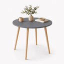 Ver imagem 3 de Mesa Jantar Sofia Redonda 80cm Versato 18mm Pés de Madeira Natural Marin