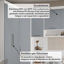 Ver imagem 5 de Quarto de Canto Casal com Guarda Roupas Cabeceira e Escrivaninha Alpes Luciane Móveis