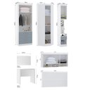 Ver imagem 4 de Quarto de Canto Casal com Guarda Roupas Cabeceira e Escrivaninha Alpes Luciane Móveis