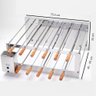 Churrasqueira Rotativa Inox Dupla 11 Espetos a Carvão Bivolt Largura Regulável Churrasco Arke - 2