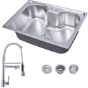 Ver imagem 4 de Kit Cuba Cozinha Gourmet e Valvula com Monocomando Cromado Premium - Levo