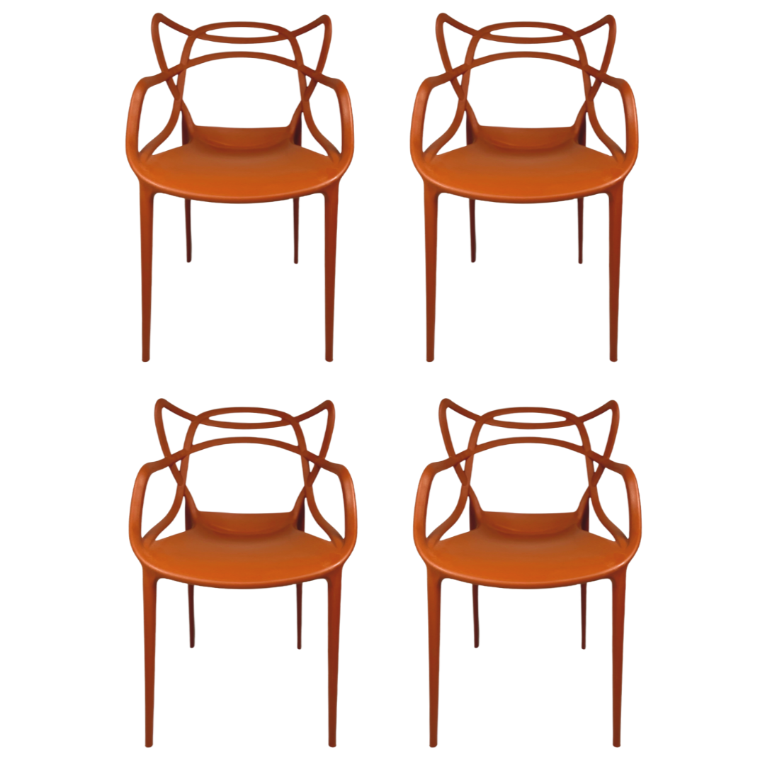 Cadeira Allegra Top Chairs Terracota - kit com 4