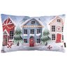 Capa para Almofada Natalina Casas com Neve 35x55cm Belchior Uniq - 1