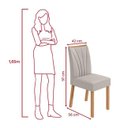 Ver imagem 3 de Conjunto Sala de Jantar Mesa Easy Tower 170x90cm Mdf/vidro com 6 Cad Armoni Linho Cinza Amendoa/off