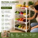 Ver imagem 7 de Prateleira Organizador 4 Andares Fruteira Chao Estante Porta Brinquedos Multiuso Modular Lavanderia 