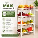 Ver imagem 3 de Prateleira Organizador 4 Andares Fruteira Chao Estante Porta Brinquedos Multiuso Modular Lavanderia 