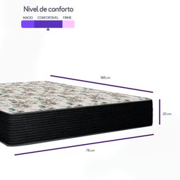 Colchão Solteiro Yescasa D33 Paris 78x188x20 - 4