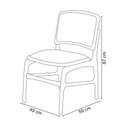 Ver imagem 4 de Jogo 6 Cadeiras de Jantar Florença em Madeira Jequitibá Natural Encosto em Tecido Premium Linho Bege