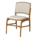 Ver imagem 6 de Jogo 6 Cadeiras de Jantar Florença em Madeira Jequitibá Natural Encosto em Tecido Premium Linho Bege
