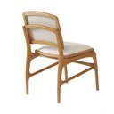 Ver imagem 5 de Jogo 6 Cadeiras de Jantar Florença em Madeira Jequitibá Natural Encosto em Tecido Premium Linho Bege