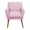Ver imagem 2 de Poltrona Decorativa Cecília - Rosa Bebê - Renascer Decor