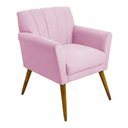Ver imagem 1 de Poltrona Decorativa Cecília - Rosa Bebê - Renascer Decor