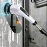 Escova de Limpeza Eletrica Potente 25W Giratoria Sem Fio Regarregavel Esfregao Limpeza Azulejo Chao  - 5