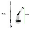 Ver imagem 6 de Escova de Limpeza Eletrica Potente 25W Giratoria Sem Fio Regarregavel Esfregao Limpeza Azulejo Chao 