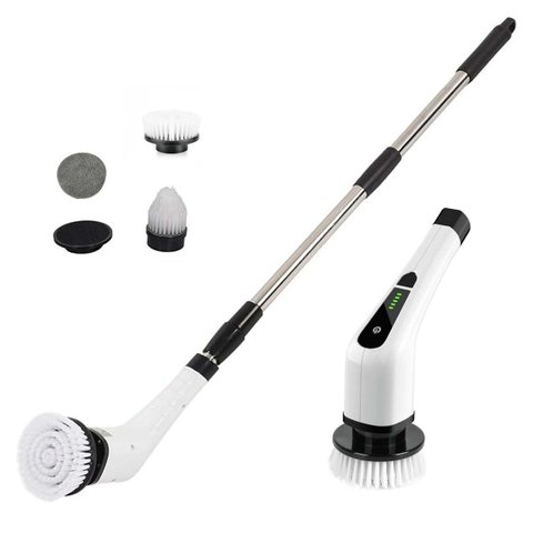 Escova de Limpeza Eletrica Potente 25W Giratoria Sem Fio Regarregavel Esfregao Limpeza Azulejo Chao 