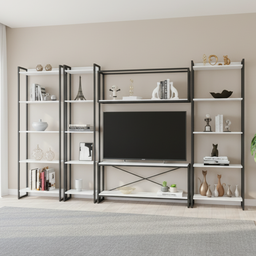 Estante para TV até 50 Polegadas Estante 5 Prateleiras Estilo Industrial Active Yescasa - 1 Estante para TV até 50 Polegadas Estante 5 Prateleiras Estilo Industrial Active Yescasa - 1