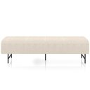 Ver imagem 5 de Puff Recamier Decorativo com Pés Industrial 140cm Novara P05 Linho Creme