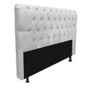 Ver imagem 3 de Cabeceira Estofada Capitonê Livia 195cm King Size para Cama Box Corino Branco - Gat Magazine