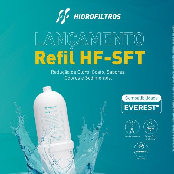 Refil Filtro HF-SFT Compatível c/ Purificadores Soft Everest - 5