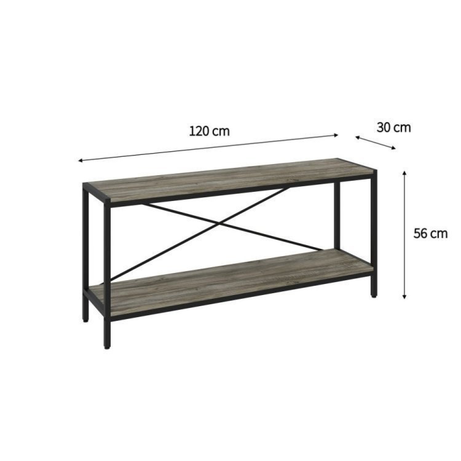 Conjunto Rack para TV até 50 Polegadas Estante 5 Prateleiras Estilo Industrial Active Yescasa - 4