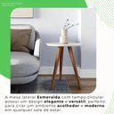 Ver imagem 5 de Mesa Lateral 100% MDF 45cm Tampo Esmeralda Branco