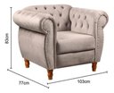 Ver imagem 4 de Sofá Nobreza Poltrona Chesterfield Vintage Retrô Clássico Veludo Capuccino