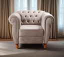 Ver imagem 5 de Sofá Nobreza Poltrona Chesterfield Vintage Retrô Clássico Veludo Capuccino