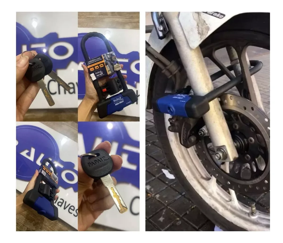 Cadeado Trava Tipo U-lock Ul 10/285 Bicicleta Moto Papaiz [f118] - 4