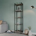 Ver imagem 2 de Estante para TV até 50 Polegadas 187CMX285CM 5 Prateleiras Estilo Industrial Active Yescasa Marrom
