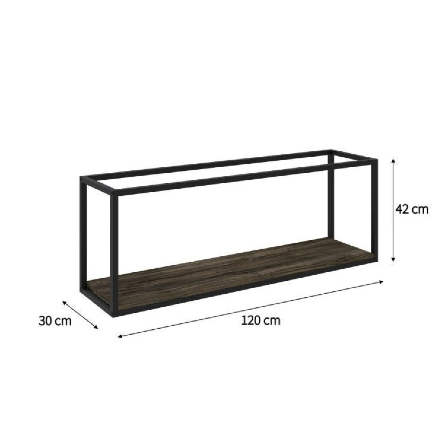 Conjunto Rack para TV até 50 Polegadas Estante 5 Prateleiras Estilo Industrial Active Yescasa - 8