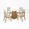 Conjunto Sala de Jantar Tampo MDF 4 Cadeiras Kaia - 2