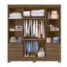 Guarda Roupa Sagitário 4 portas Castanho Wood Banana Bit - 3