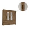 Guarda Roupa Sagitário 4 portas Castanho Wood Banana Bit - 4
