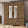 Guarda Roupa Sagitário 4 portas Castanho Wood Banana Bit - 2