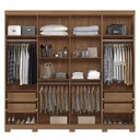 Ver imagem 3 de Guarda Roupa Casal 8 Portas 4 Gavetas Master Vip com Espelhos e Pés