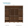 Guarda Roupa Casal 8 Portas 4 Gavetas Master Vip com Espelhos e Pés - 5