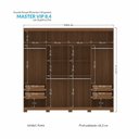 Ver imagem 5 de Guarda Roupa Casal 8 Portas 4 Gavetas Master Vip com Espelhos e Pés