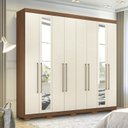Ver imagem 1 de Guarda Roupa Casal 8 Portas 4 Gavetas Master Vip com Espelhos e Pés