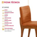 Ver imagem 3 de Conjunto de Jantar Bella 2 Cadeiras Caramelo Moderna