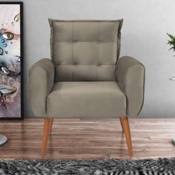 Jogo de Poltronas Decorativas Park Veludo Cappuccino - 2