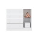 Ver imagem 7 de Comoda Sapateira Infantil 1 Porta e 4 Gavetas Brilhar Q01 Branco - Amarena Móveis