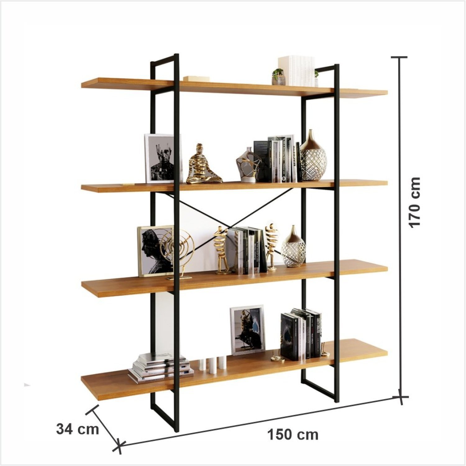 Estante 4 Prateleiras Industrial 170cmx150cm Málaga - 4