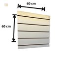 Ver imagem 2 de Expositor de Produto com Gancho Canaletado Mdf 60x60 - Branco