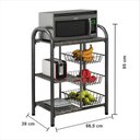 Ver imagem 3 de Fruteira 3 Cestas 3 Prateleiras com Apoio de Microondas Flex