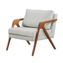 Ver imagem 1 de Poltrona França Couro Ecológico Caramelo Sala Estar Confortável